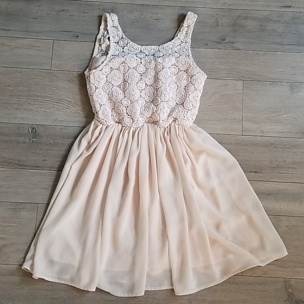 Lush Crochet Country Mini Dress S